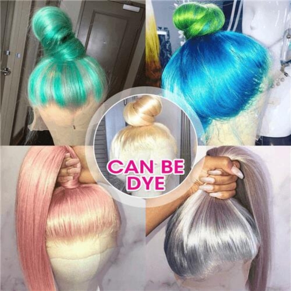 Honey Blonde 13x4Lace Front Wigs Human Hair Straight...